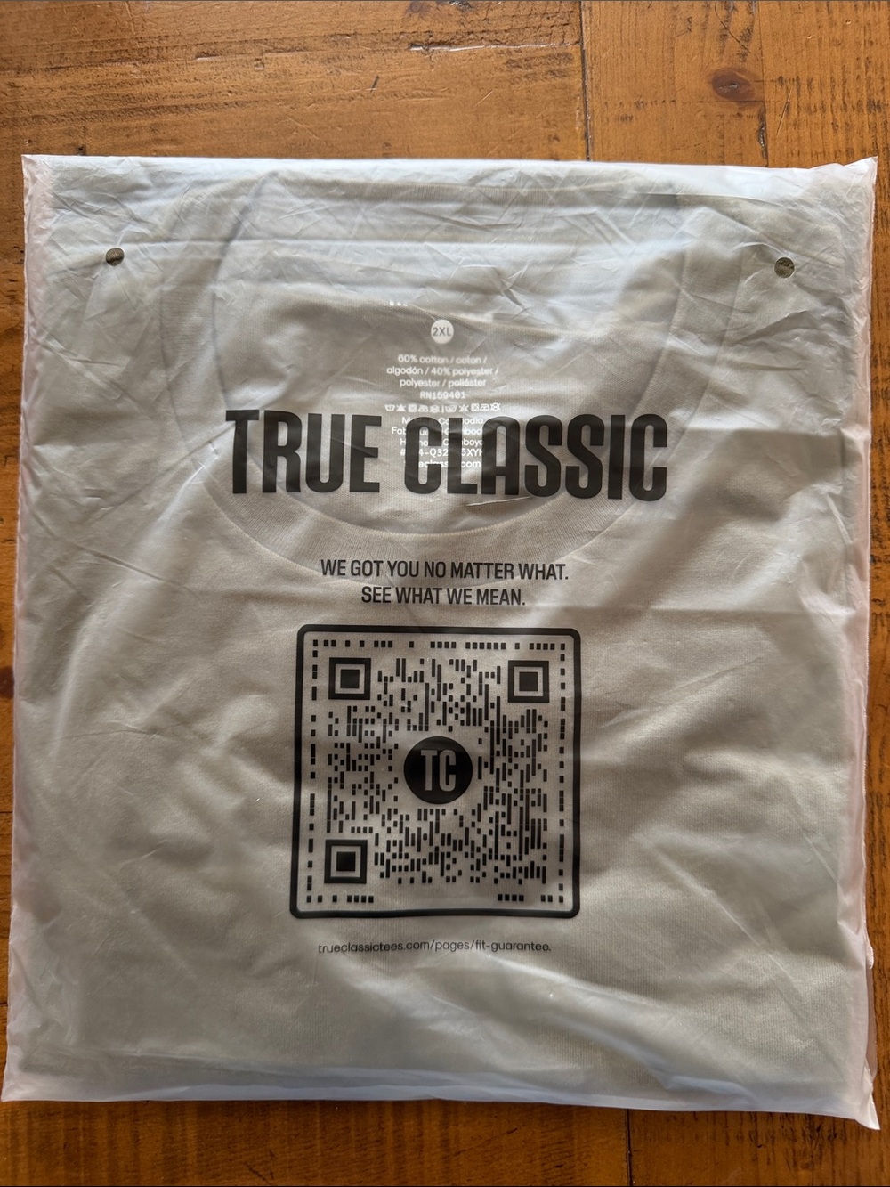 NEW True Classic Men's Olive Green T-Shirt Sz 2XL 60% Cotton 40% Polyester